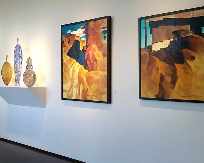 Paintings by Z. Z. Wei. Courtesy of Blue Rain Gallery