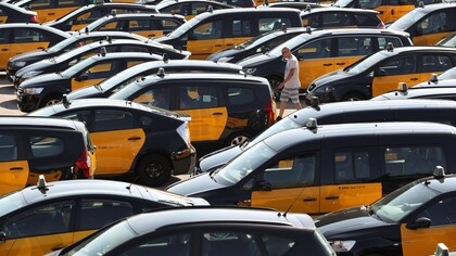 Huelga de taxi en Barcelona (verano 2018)