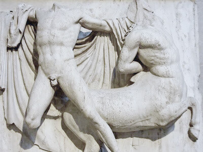 Relieve de las metopas del Partenón por el escultor ateniense Fidias