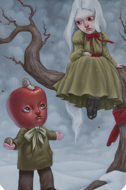 Paolo Pedroni. Just Friends, 30x40 cm, oil con canvas panel, courtesy Dorothy Circus Gallery