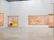 Nengi Omuku, Wild things and perennials, exhibition view. Courtesy of Kasmin Gallery