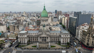 The Congress of the Republic of Argentina in the city of Buenos Aires