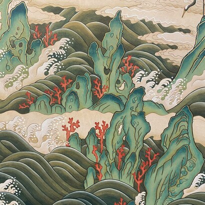 “Mythical Bird Soaring" by Min Kim. Courtesy of Kate Oh Gallery