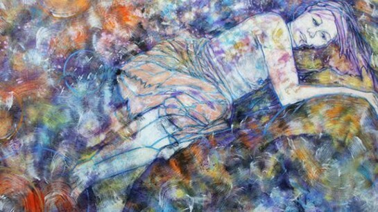 Sophia Burns Lifted, oil on canvas, 100 x 60 cm