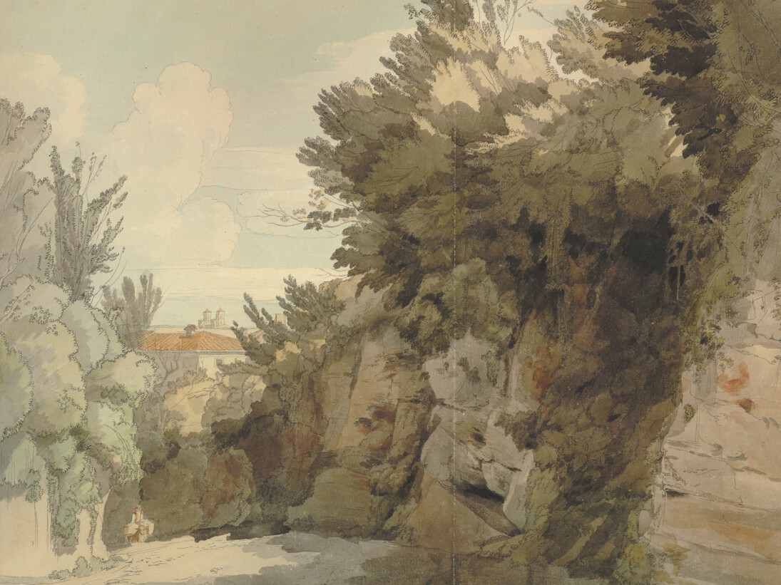 Francis Towne (1739-1816), Near the Arco Oscuro, 1780, Watercolour with pen and ink, 318 x 470 mm © The Trustees of the British Museum