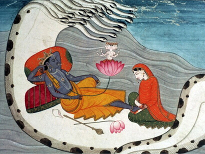 Shesha Naga, 'Vishnu e Lakshmi', ca 1870