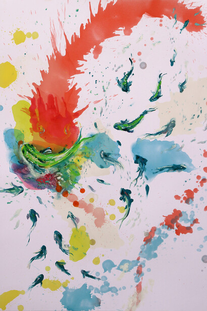 Underworld - olio su carta- cm 100x70 - 2019