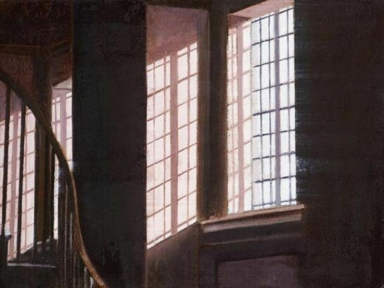 Arturo Di Stefano, Chapel, Greenwich (May) 2013-14, Oil on linen, 305 x 40.6 cm