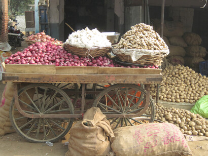 Market stall on way to River Chambal (c) Gehan de Silva Wijeyeratne