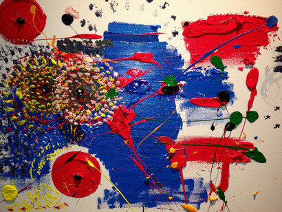 Idiosyncratic Expressions, Untitled 2, Nico Solis, Acrylic on Canvas, 18 x 24
