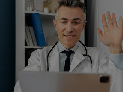 The convenience of modern healthcare with a doctor providing teleconsultation services, utilizing telemedicine, mental health apps, social media, and video conferencing for comprehensive and accessible medical care