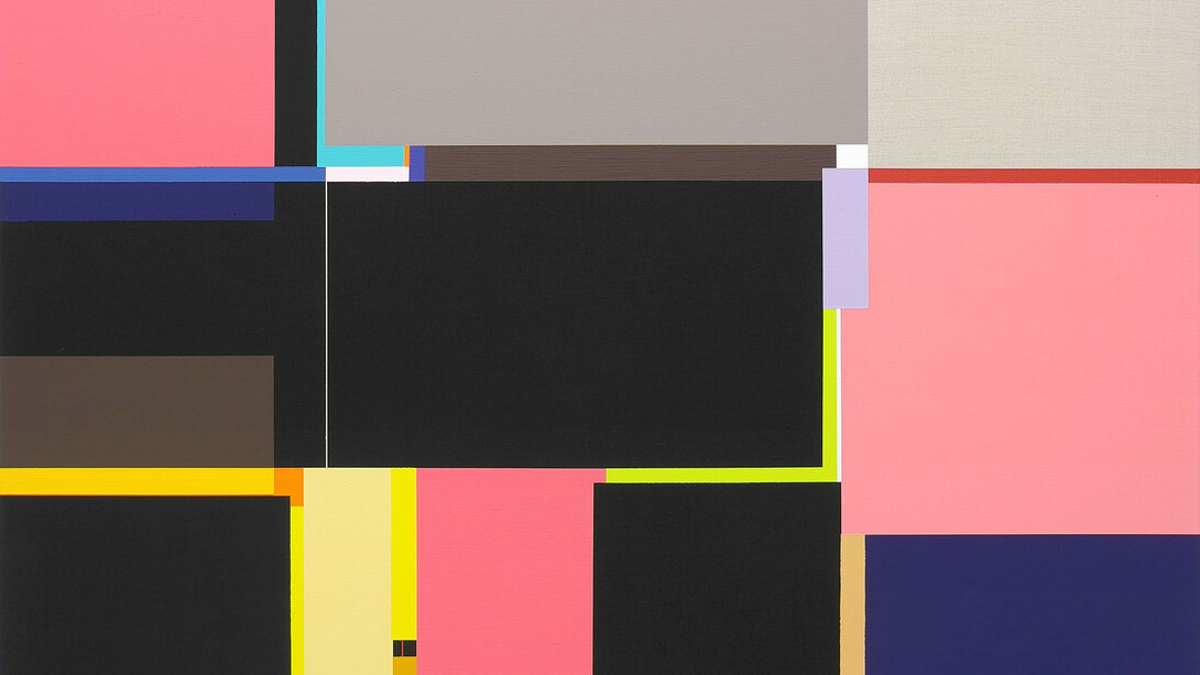 Richard Schur, Bridges, from Manhattan Series, Acrylic on Canvas, 110 x 140 cm