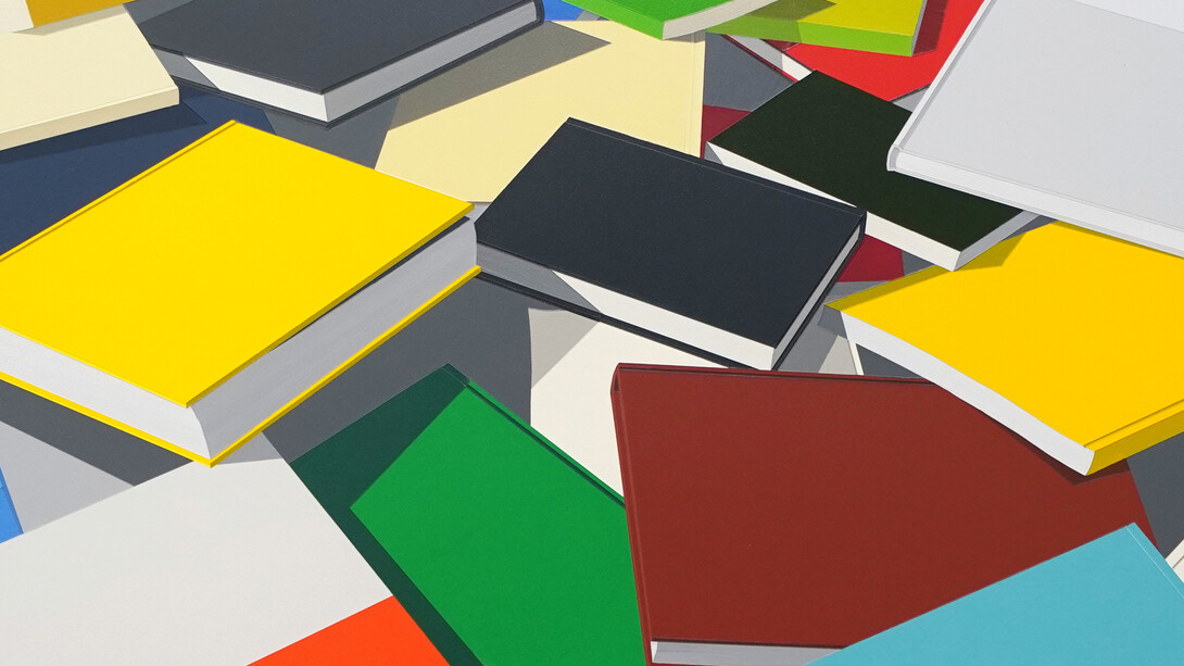 Daniel Rich, Books (detail), 2025. Mit freundlicher genehmigung von Bernhard Knaus Fine Art