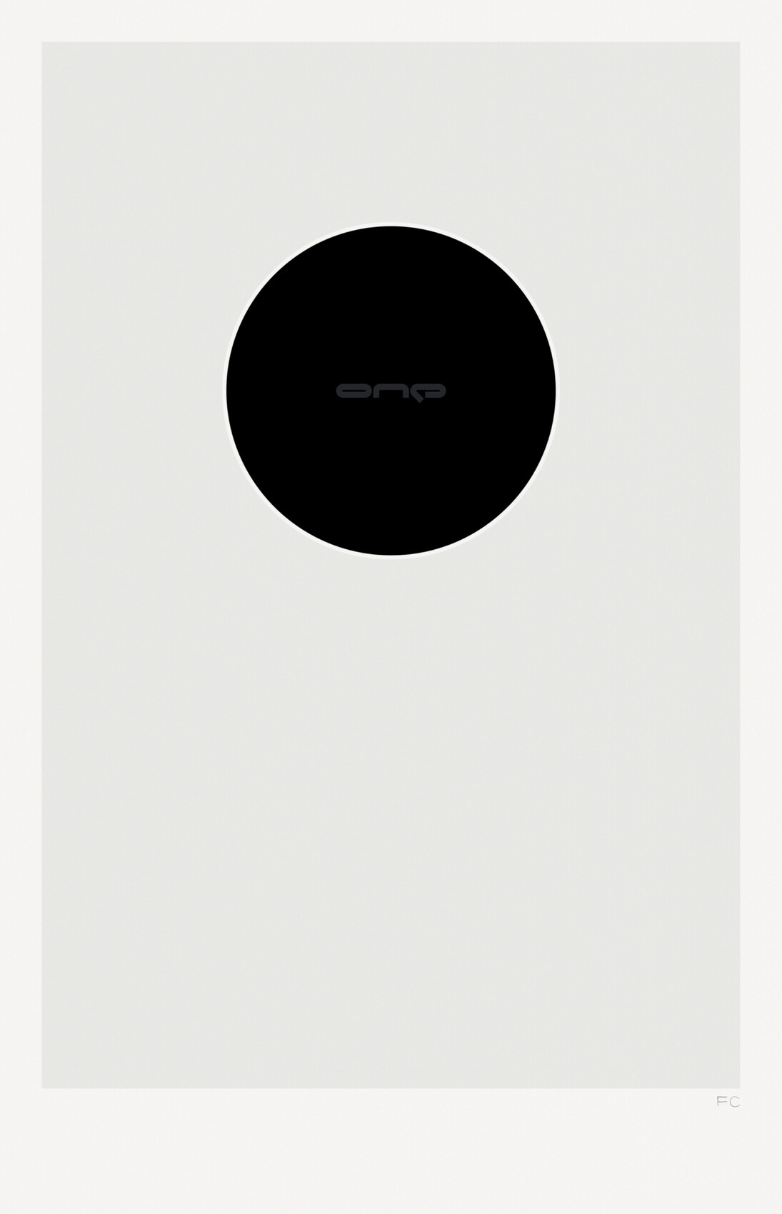 Franco Cervi, One (3), 2014, serigrafia artistica a tre colori su carta accoppiata con lastra di alluminio, 87 x 56 cm, Ed. di 6