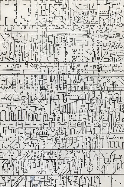 Eduardo Paolozzi, Untitled (Drawing) VIII (detail), 1964. Courtesy of Frestonian Gallery