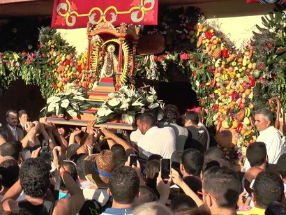 Procesión de la Virgen de Guadalupe en México