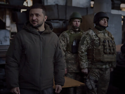 During a working trip to the Donetsk region, President Volodymyr Zelenskyy met with Ukrainian servicemen dedicated to safeguarding the city of Bakhmut, Ukraine