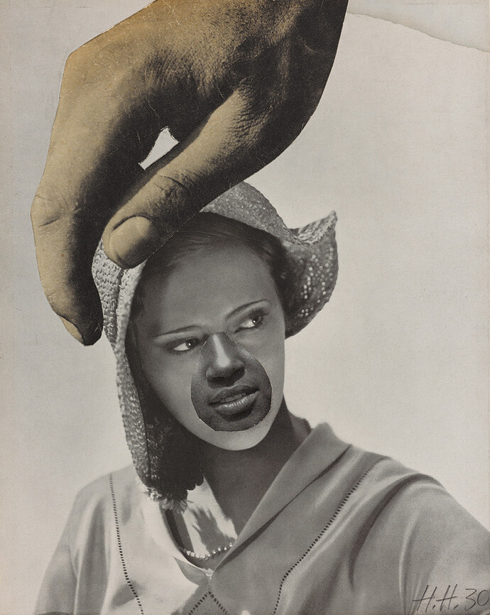 Hannah Höch, Untitled (Large
Hand Over Woman’s Head), 1930,
photomontage, Collection Art Gallery
of Ontario, Toronto, Purchase 2012
© Estate of Hannah Höch / SODRAC
(2016)