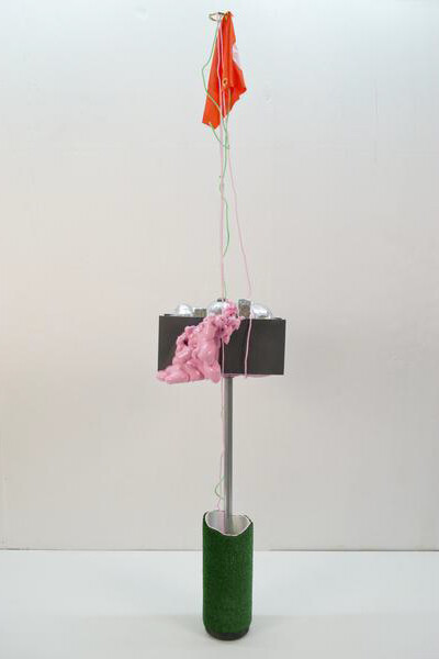 Nate Cassie, Arc(k), mixed media, 71 x 15 x11"