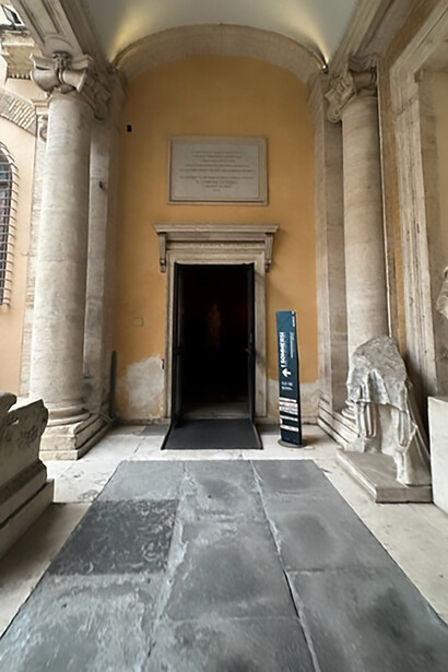 At the threshold of 'The Drowned' exhibition at the Capitoline Museums, visitors are invited to embark on a compelling exploration of art and history, Rome, Italy 