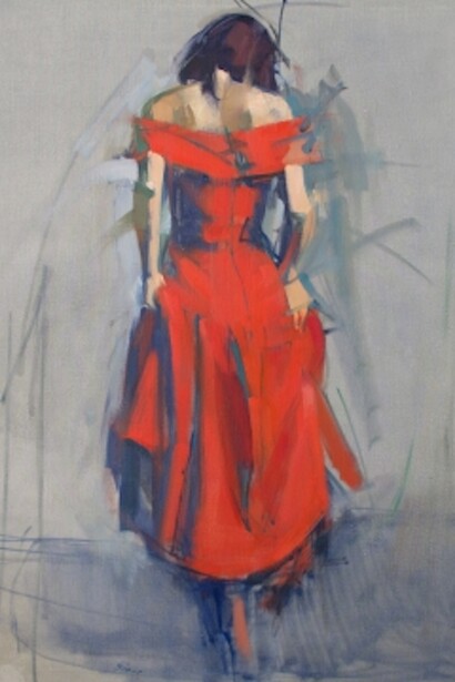 W.R. Red Shoulders, 40" x 30", Oil on linen. Maggie Siner, 2016. Courtesy of J. Cacciola Gallery W