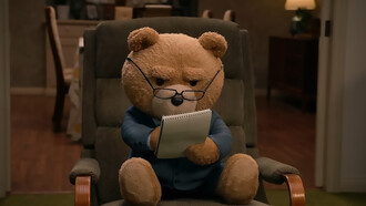 A talking teddy bear with a bad attitude brings unexpected humour to an ordinary suburban life
