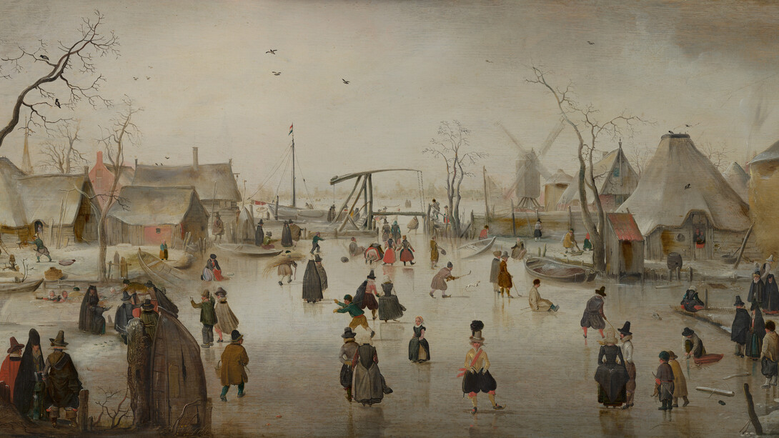 Hendrick Avercamp, Ice scene (detail), ca. 1610. Courtesy of Museo Thyssen-Bornemisza