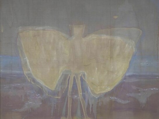 Peter Doig, Man Dressed as Bat, 2007, Oil on linen, 300 x 350 cm, DOI 54/00, Courtesy of a private collection