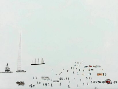 Pablo D'Antoni, 163, 2014, oil on panel, 32 x 40 in.