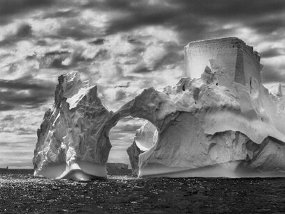 Sebastião Salgado, Iceberg between Paulet Island and the South Shetland Islands in the Weddell Sea, Antarctic Peninsula, 2005, Gelatin silver print, 180 x 125 cm/50 x 68 inches © Sebastião Salgado/Amazonas Images