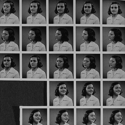 Sequenza di foto di Margot Frank scattate nel 1939 per il passaporto