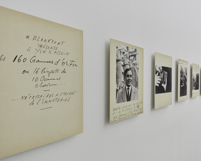 Yves Klein, Exhibition view. Courtesy of MUAC