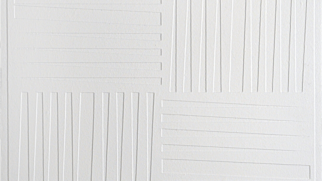 Gianfranco Zappettini, Strutture in BX n. 1, 1969, acrylic on canvas, 50 x 50 cm, detail