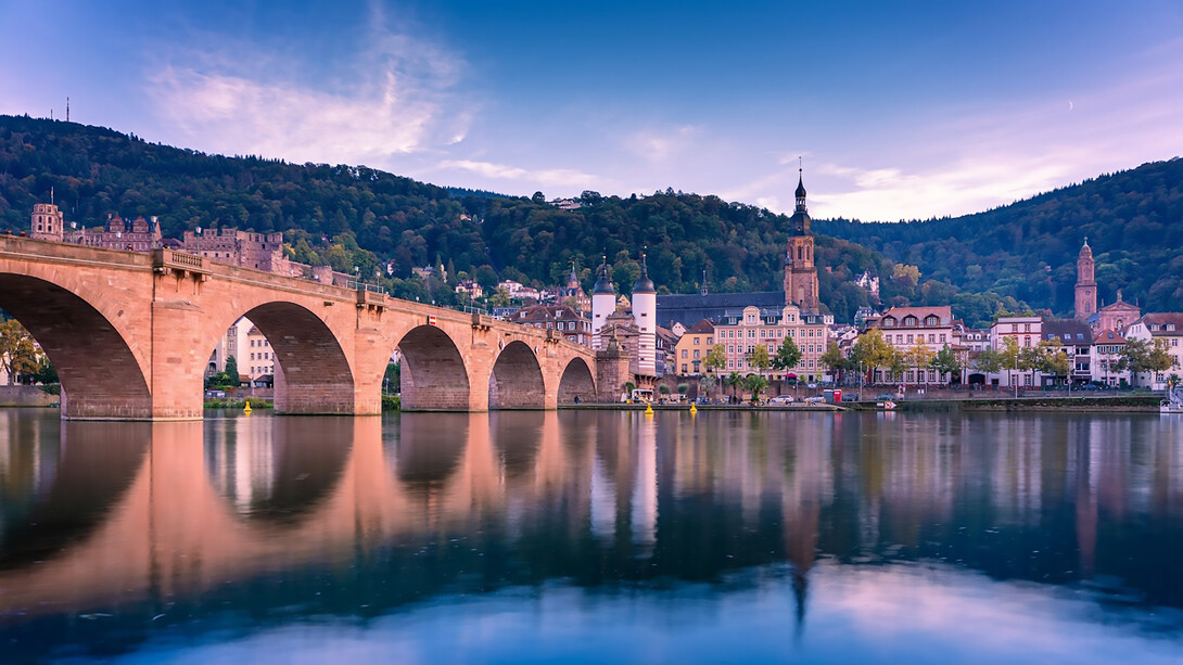 Heidelberg is a town on the Neckar River in southwestern Germany