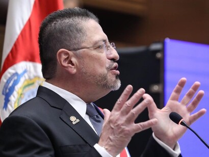 El presidente de Costa Rica, Rodrigo Chaves