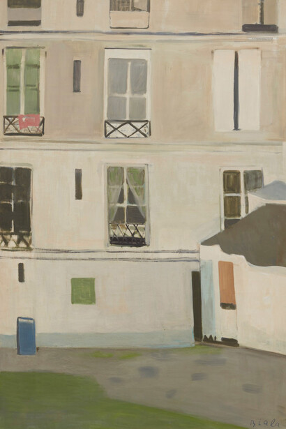 Janice Biala, Paris courtyard, 1982. Courtesy of Tibor de Nagy Gallery