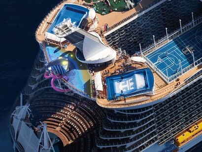 Vista cenital del Harmony of the seas