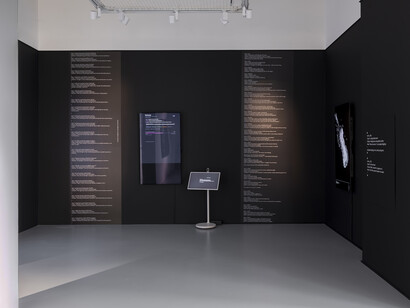 Installation view of ID.exe / the human patch, solo exhibition by Ecem Dilan Köse, Art On Istanbul, 2025. Photo © Kayhan Kaygusuz, courtesy of the artist and Art On Istanbul