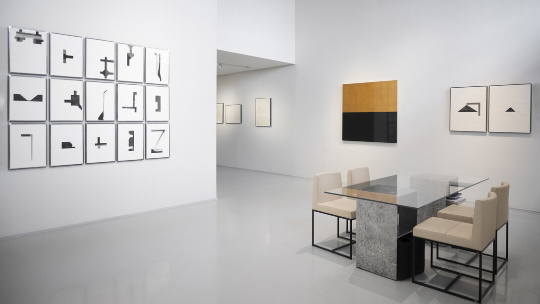 Riccardo De Marchi, Paolo Serra, and Marco Tirelli, Luce trattenuta, exhibition view. Courtesy of Marcorossi Artecontemporanea