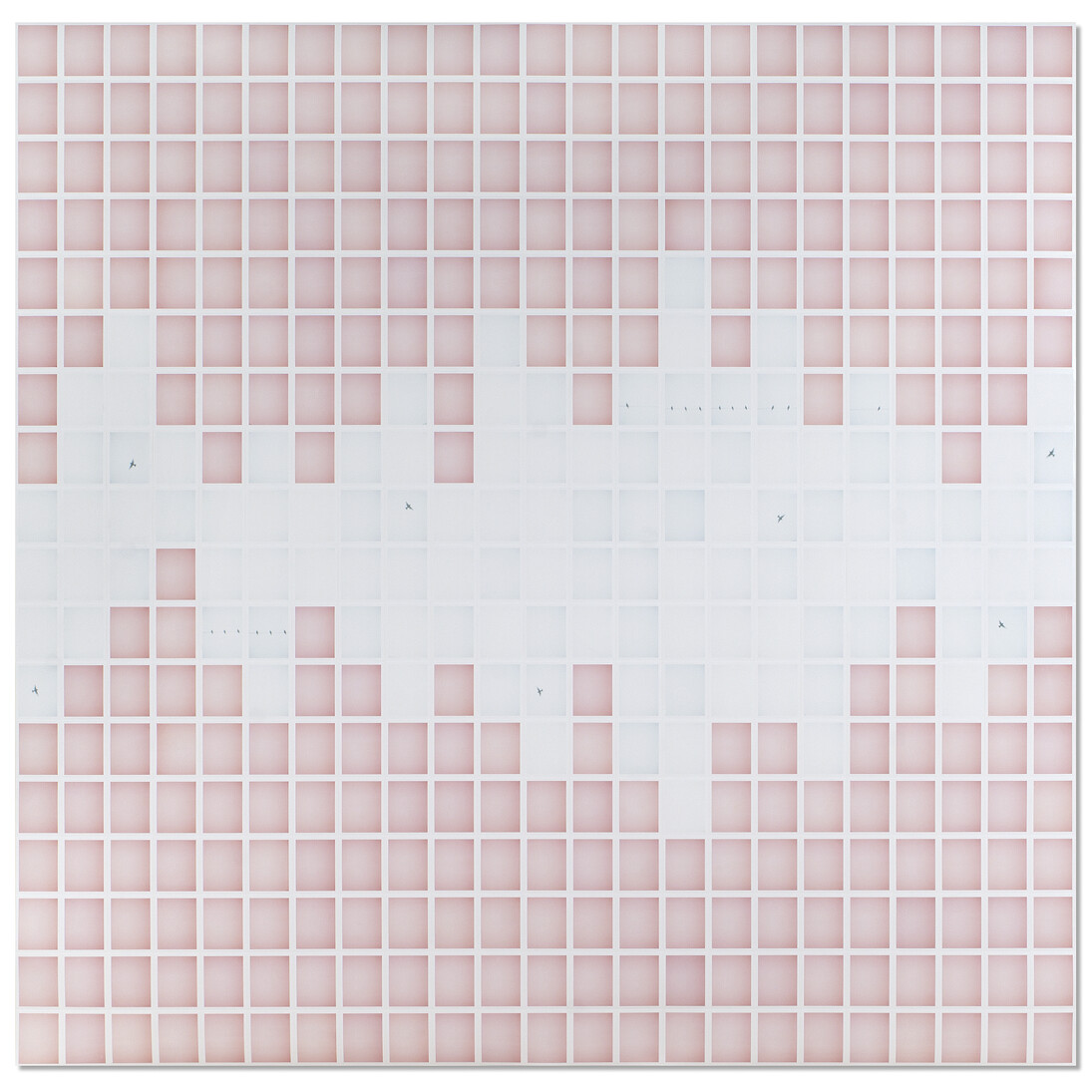 John Messinger, For Once, Then, Something, 192 sheets of instant film, 54 x 51" in. 2014