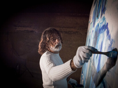 Performance artistica di Igor Borozan, foto Tommaso Ausili