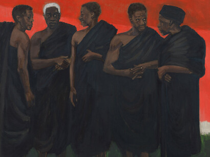 Lynette Yiadom-Boakye, The unbending Amaranthine (detail), 2026. Courtesy of Jack Shainman Gallery