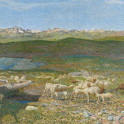 Giovanni Segantini, Pâturages alpins (detail), 1893-1894. Courtesy of Musée Marmottan-Claude Monet