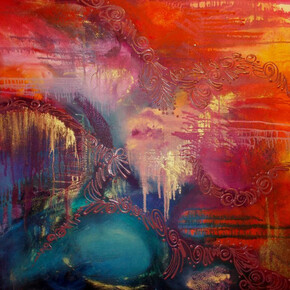 Methec, Paradise, Oil on Canvas, 40" x 50"