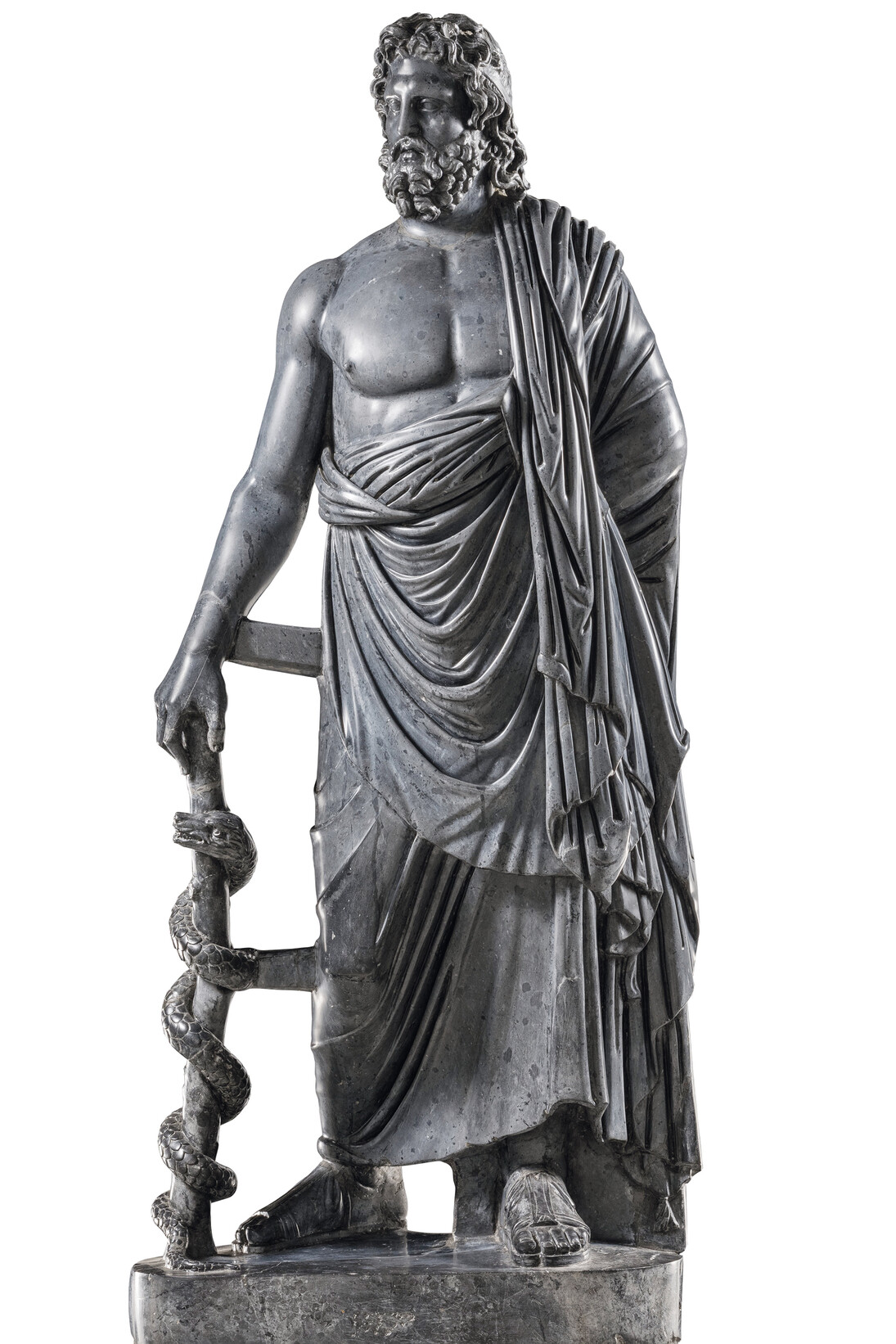 Μαρμάρινο αγαλμάτιο του Ασκληπιού, του κατ’ εξοχήν θεραπευτή θεού της αρχαιότητας. 3ος – 4ος αι. μ.Χ., Αρχαιολογικό Μουσείο Ρόδου © ΥΠΠΟΑ - ΚΒ΄ ΕΠΚΑ (Φωτογράφος Γιώργος Κασιώτης)