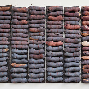 Ozioma Onuzulike, Harvest and Scorched Earth, 2023. Courtesy the artist and Marc Straus, NYC