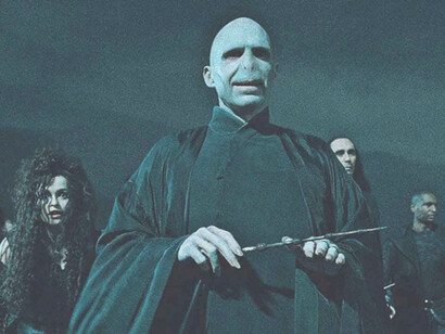Voldemort, as played by Ralph Fiennes in the Harry Potter films