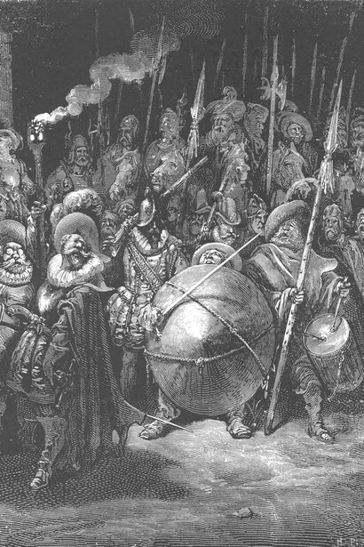 Gustave Doré. ilustración para una edición francesa de El Quijote publicada en la década de 1860