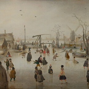 Hendrick Avercamp, Ice scene (detail), ca. 1610. Courtesy of Museo Thyssen-Bornemisza 