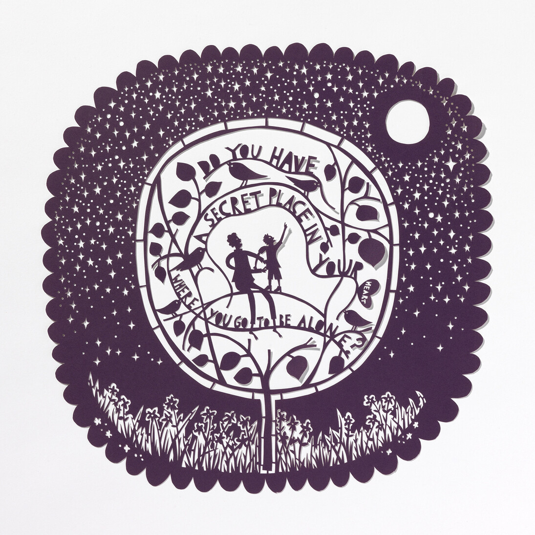 Rob Ryan, Secret Place, Papercut, 2015, Courtesy the artist and Yorkshire Sculpture Park